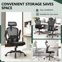 FelixKing Office Chair Ergonomic Desk Chair with Headrest, High Back Computer with Adjustable Lumbar Support and Wheels,Executive Swivel Comfy with flip-up Armrests for Home Office - Image 7