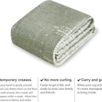 NICETOWN Washable 5x8 Green Area Rugs for Living Room, Ultra-Thin 5x8 Washable Christmas Rugs for Bedroom, Non-Slip Soft Large Bedroom Carpet Non Shedding for Dining Room Office, Sage Green - Image 7
