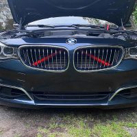 Jaronx Compatible with BMW Grill Inserts Trims for 1 2 3 4 5 6 7 Series, F20 F22 F30 F32 G30 G32 G11 G12, Compatible with BMW V Brace Wrap Covers Red Grill Stripes (Red) - Image 8
