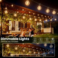 RTTY Outdoor String Lights 50ft, G40 Led Patio Globe Lights with 26pcs Plastic Bulbs, Shatterproof Waterproof Connectable Hanging for Porch Cafe Bistro Backyard Gazebo Balcony Deck Party - Image 6