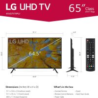 LG 65-Inch Class UQ7570 Series 4K Smart TV, AI-Powered 4K, Cloud Gaming (65UQ7570PUJ, 2022), Black - Image 2