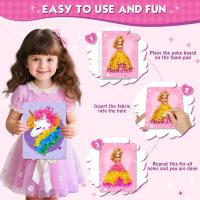 Poke Art Kit for Girls - No Mess Art Craft Activity, DIY Poke Hands Art for Kids, Creative Sensory Toy Set, Birthday Xmas Gifts for Ages 3 4 5 6-8 Year Old Girls Toys - Image 3