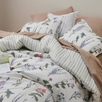 Bedsure Comforter Set Queen Size - Cute Floral Bedding Comforter Set, 3 Pieces, 1 Soft Reversible Coconut White Botanical Flowers Comforter and 2 Pillow Shams - Image 5