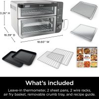 Ninja DCT451 12-in-1 Smart Double Oven with FlexDoor, Thermometer, FlavorSeal, Smart Finish, Rapid Top Convection and Air Fry Bottom , Stainless Steel - Image 11