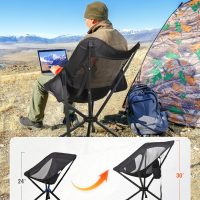 Portable Chairs for Adults Foldable, Fast Setup, Lightweight & Small Folding Chair with Cup Holder, Side Pocket and Carry Bag - Support 350 LBS - Image 4