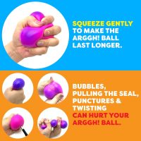 Power Your Fun Arggh Mini Stress Balls for Adults and Kids - 3pk Squishy Stress Balls, Color Changing Resistance Fidget Toys, Sensory Stress Relief Squeeze Toys Squishy Toy (Yellow, Pink, Blue) - Image 6