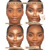 Revolution, Loose Baking Powder, Makeup Setting Powder, Long Lasting Coverage, Mattifies & Reduces Shine, Translucent, 1.12 oz - Image 3