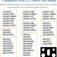 Stove Cover For 30 Inch LG Gas Range Model LGLDG4315 LRG4115 LRG4113 LDG4313 LRGL5825 LRGL5925 LSGL6335DF, Upgraded 0.4MM Thickness Reusable Stove Burner Covers For LG Stove Protector - Image 2