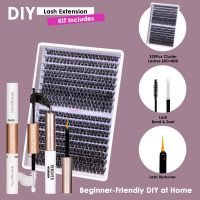 Ocean Pearl Lash Clusters 320pcs 3D Thick Lash Clusters kit 60D+80D Lashes,Eyelashes,Lash Extension Kit,Eyelash Clusters with Lash Bond&Seal&Remover&Tweezers,Lashes Clusters Eyelash Extensions Kit - Image 3