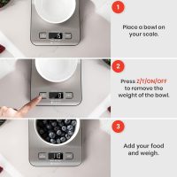 Etekcity Food Kitchen Scale, Digital Grams and Ounces for Weight Loss, Baking, Cooking, Keto and Meal Prep, LCD Display, Medium, 304 Stainless Steel - Image 6