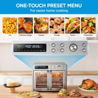 Midea Flexify French Door Toaster Oven Air Fryer Combo, 26.4 QT, Extra Large Air Fryer Countertop Oven 10-in-1 Combo, 25% Faster Cooking and 90% Less Oil, Stainless Steel - Image 8