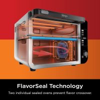 Ninja DCT451 12-in-1 Smart Double Oven with FlexDoor, Thermometer, FlavorSeal, Smart Finish, Rapid Top Convection and Air Fry Bottom , Stainless Steel - Image 4