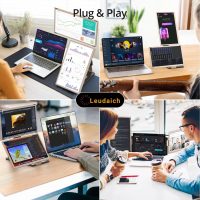 15.6'' Screen Extender Portable Laptop, 1080P DIY Portable Laptop Monitor Extender with 360° Rotation, Plug&Play Detachable Triple Monitor Laptops, Compatible with Mac,Wins, Android, Dex - Image 6