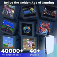 Wireless Emulator Retro Game Console, 4k,40000+ Video Games 128GB Built in 40+Emulators Plug and Play Video Game Console Support HDMI TV Output (Transparent White) - Image 2