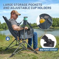 TIMBER RIDGE Hammock Camping Chair, Oversized Swinging Chair with Adjustable Back and Seat Height, Portable Folding Rocking Camping Chair for Outdoor Lawn, Backyard and Patio, Supports 400lbs - Image 8