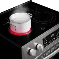 Kenmore Front Control Electric Range Oven with 5 Cooktop Elements with 7 Cooking Power Options, True Convection, Steam and Self Clean, Freestanding Oven, 4.8 cu. ft. Capacity Stainless Steel - Image 4