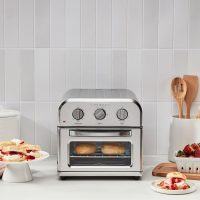 Cuisinart Compact Air Fryer Toaster Oven, Stainless Steel Fryer with 6-in-1 Functions, Adjustable Temperature, Includes Oven Rack, Baking Pan and Air Fry Basket, TOA-26 - Image 2