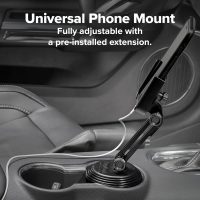 WeatherTech CupFone with Extension – Adjustable, Universal Cup Holder Cell Phone Mount Car & Truck Accessory – Best Design for iPhone & Smartphone Charging – Black Plastic Knobs - Image 5