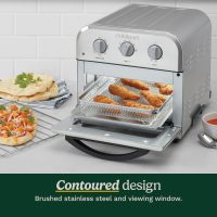 Cuisinart Compact Air Fryer Toaster Oven, Stainless Steel Fryer with 6-in-1 Functions, Adjustable Temperature, Includes Oven Rack, Baking Pan and Air Fry Basket, TOA-26 - Image 5
