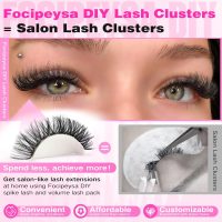 Volume Lash Extension Mink Thick Cluster Eyelash Extensions 10-18mm Lash Clusters Individual Lash Extensions DIY Clusters Lashes Extension at Home by Focipeysa (300pcs-70P+80P+90P 10-18mm) - Image 2