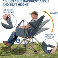 TIMBER RIDGE Hammock Camping Chair, Oversized Swinging Chair with Adjustable Back and Seat Height, Portable Folding Rocking Camping Chair for Outdoor Lawn, Backyard and Patio, Supports 400lbs - Image 7