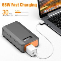 SinKeu 88.8Wh|65Watts Portable Laptop Phone Charger with AC DC USB Outlets, A Super Travel Portable Battery Pack & Power Bank for HP Notebooks, MacBook, iPad, iPhone - Image 2