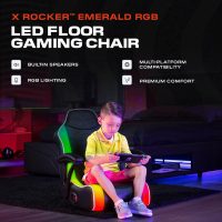 X Rocker Video Gaming Floor Rocker Chair, Built-in Audio, Back to School, Foldable, for Gamers, Bedroom, or Game Room for Boys, Girls, Teens 5-17 - Image 3