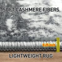 5x7 Area Rugs Washable Rug: Modern Abstract Living Room Rug Soft Anti-Skid Thin Carpet Indoor Floor Non-Shedding Carpets for Bedroom Dining Room Farmhouse Nursery Home Office Black Grey Gold - Image 6