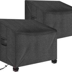 Patio Chair Covers,600D Heavy Duty and Waterproof Outdoor Garden Patio Furniture Covers Fits Up to 40W x 37D x 30H inches (2 Pack)