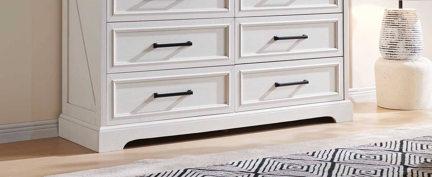 ACCOHOHO Farmhouse 6 Drawer Dresser
