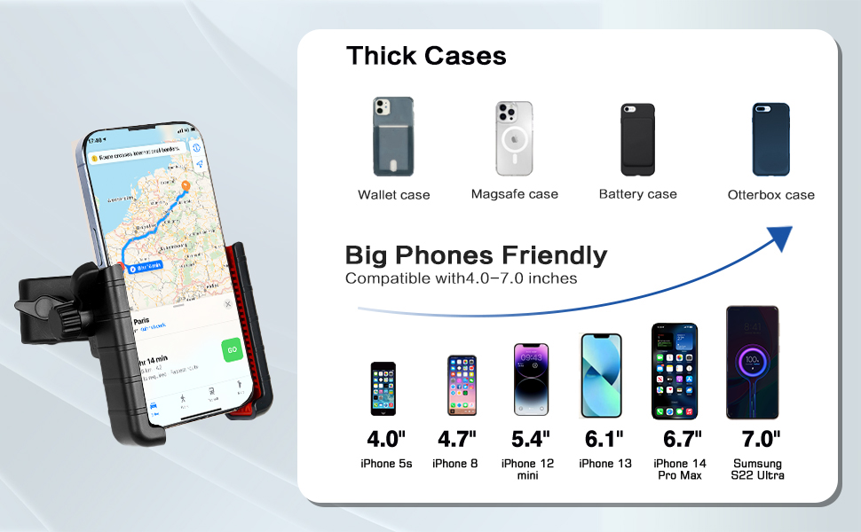 thick cases friendly phone holder for gym