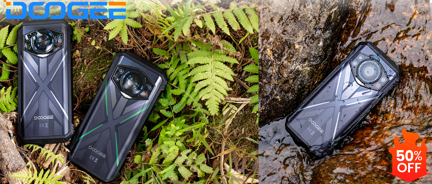 DOOGEE Scyber Pro Rugged Phone, 10800mAh Android 14 Rugged Smartphone, 32GB+512GB, Helio G100 Octa