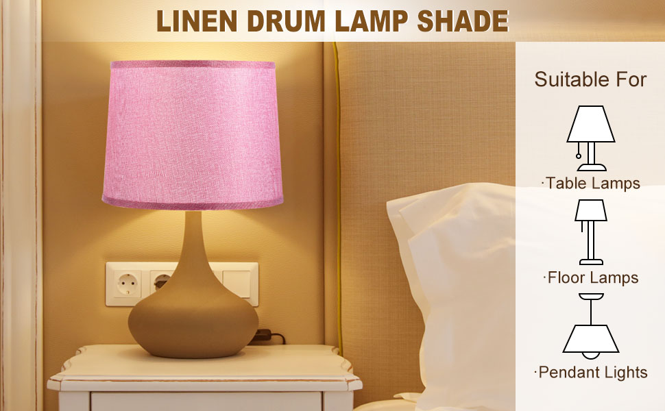 Drum Lampshade for Table Lamps