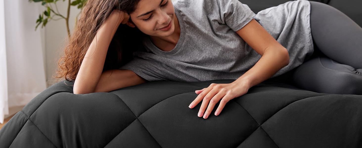 black twin comforter set