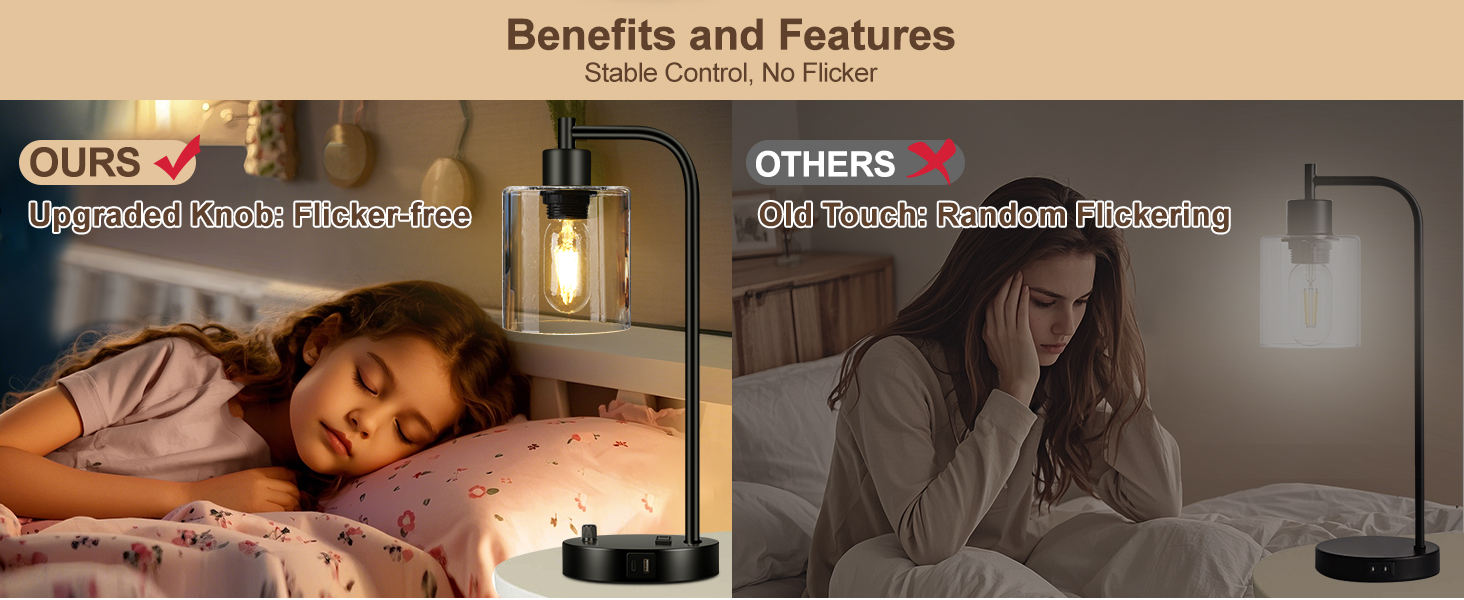 Stepless Dimmable Bedside Lamps