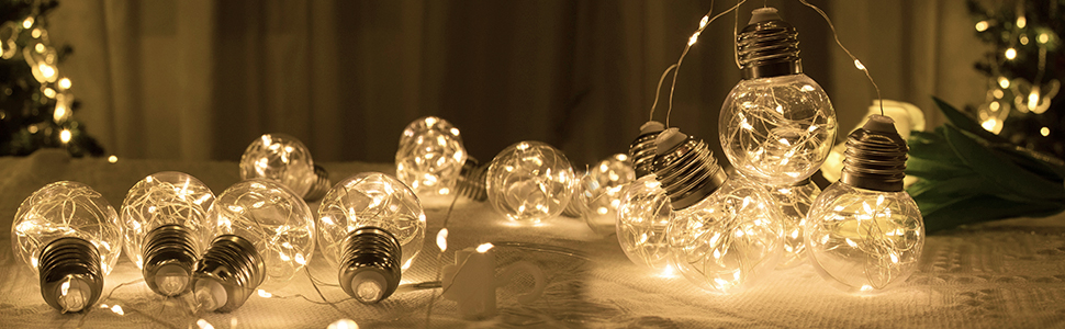 Christmas ball curtain lights