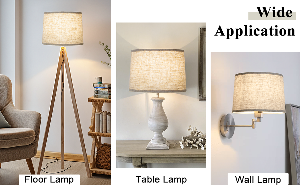 Beige lampshades set of 2 for table lamp, floor lamp, wall lamp