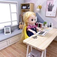 3 Pack Dollhouse Mini Laptop Tablet and Smart Phone Scene Computer Simulation Accessories for Doll 1/6 1/12 Miniatures Silver - Image 5