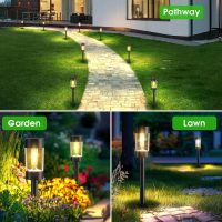 Solar Lights Outdoor, 12 Pack Waterproof Solar Landscape Lighting for Pathway Garden Yard Path Walkway Driveway Lawn Patio Outside Decor, Warm White - Image 6