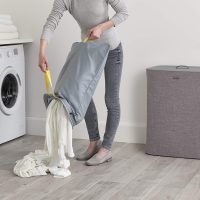Joseph Joseph Tota 90 liter/23.8 gallon Laundry Hamper Separation Basket with lid, 2 Removable Washing Bags with Handles - Gray - Image 4