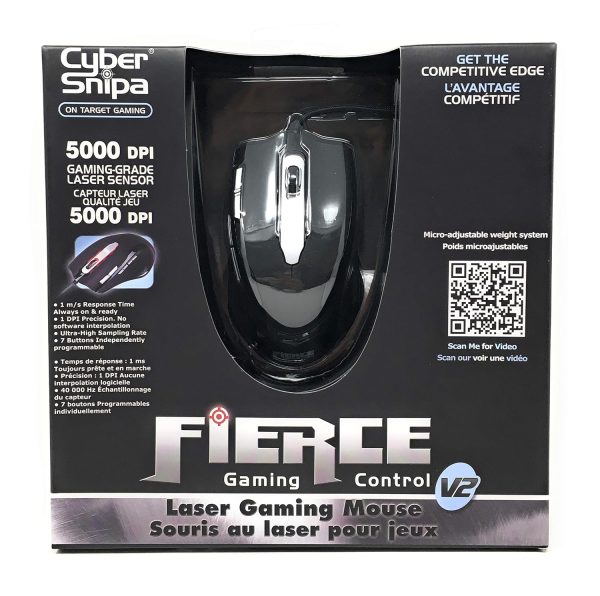 Rude Gameware rude-230 Fierce 5000 dpi Laser Gaming Mouse v2