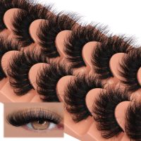 Mink Lashes Full Volume False Eyelashes 18mm Dramatic Faux Mink Eyelashes Natural Look Cat Eye Volume Eye Lashes Multipack by Focipeysa - Image 4