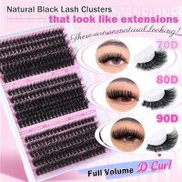 Volume Lash Extension Mink Thick Cluster Eyelash Extensions 10-18mm Lash Clusters Individual Lash Extensions DIY Clusters Lashes Extension at Home by Focipeysa (300pcs-70P+80P+90P 10-18mm) - Image 3