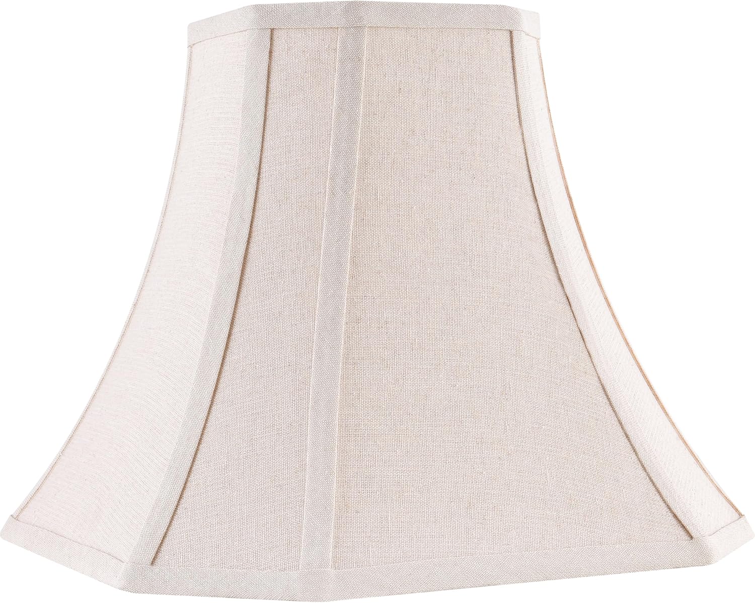 Beige Square Cut Corner Bell Lamp Shade Medium Lampshade 6.5“Top×13“Bottom×10.6“Hight(Spider) Rustic Lamp Shade for Table & Floor Lamp – Lampshade Replacement