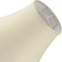 Aspen Creative 38004 Traditional Handsewn Bell Shaped Collapsible Spider Construction Lamp Shade in Cream, 8" Top x 17" Bottom x 13" Slant, Set of 1 - Image 6