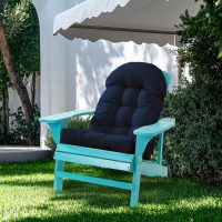 Adirondack Chair Cushion, Rocking Chair Cushion 44x19.4x4 inch, High Back Patio Cushions of Upper and Lower with Ties, Sunscreen and Fade-Resistant (Dark Blue, 2) - Image 6