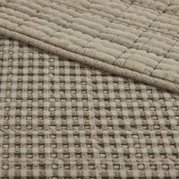 Levtex Home Mills Waffle King/Cal King Quilt Set (106x92in) with 2 Pillow Shams (36x20in) - Taupe - Cotton Waffle King Size Quilt Bedding Set - Lightweight, Soft, Pre-Washed - Image 8