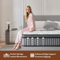 12 Inch Queen Mattress in a Box, Hybrid Cooling Gel Memory Foam & Pocketed Coils, Medium Firm, CertiPUR-US Certified, Pressure Relief, Motion Isolation - Image 6