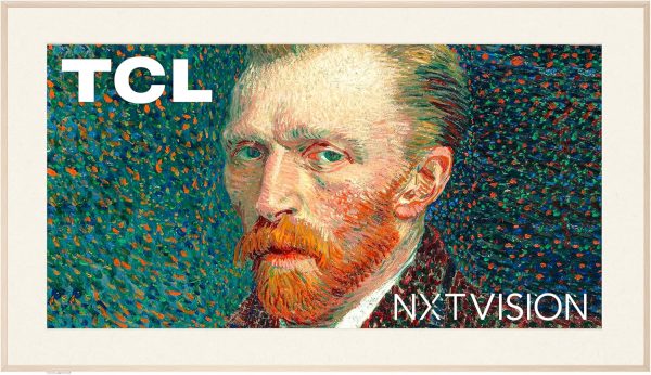 TCL 65-Inch Class NXTVISION Series QLED 4K UHD Google Smart TV Canvas Style Art Frame TV - QLED, 120hz, Matte Anti-Glare Screen, Free Bezel and Frame, Atmos, Free Art Included (65A300W, 2024 Model)