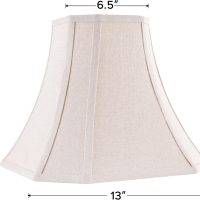Beige Square Cut Corner Bell Lamp Shade Medium Lampshade 6.5``Top×13``Bottom×10.6``Hight(Spider) Rustic Lamp Shade for Table & Floor Lamp - Lampshade Replacement - Image 4